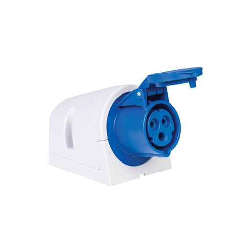 Wall mounted Socket 2P+E, 16A, IP44